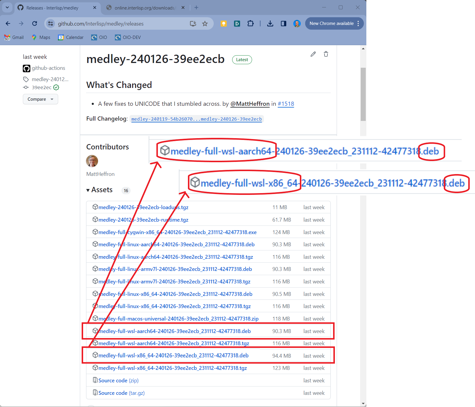 Github Releases Page Assets