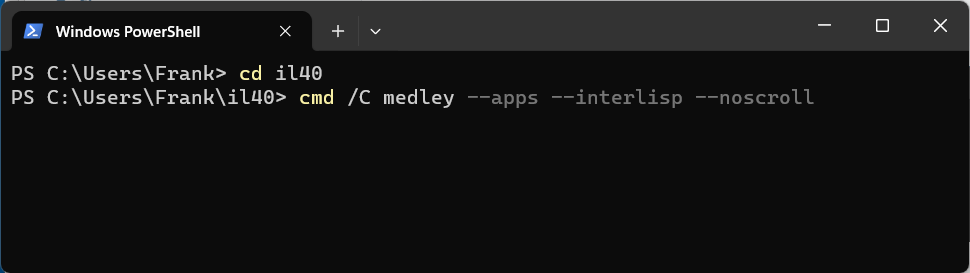 Start from Powershell Window