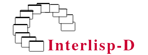 Interlisp logo &ndash; 3/4 circle of overlapping windows with the words Interlisp-D in the lower righthand corner